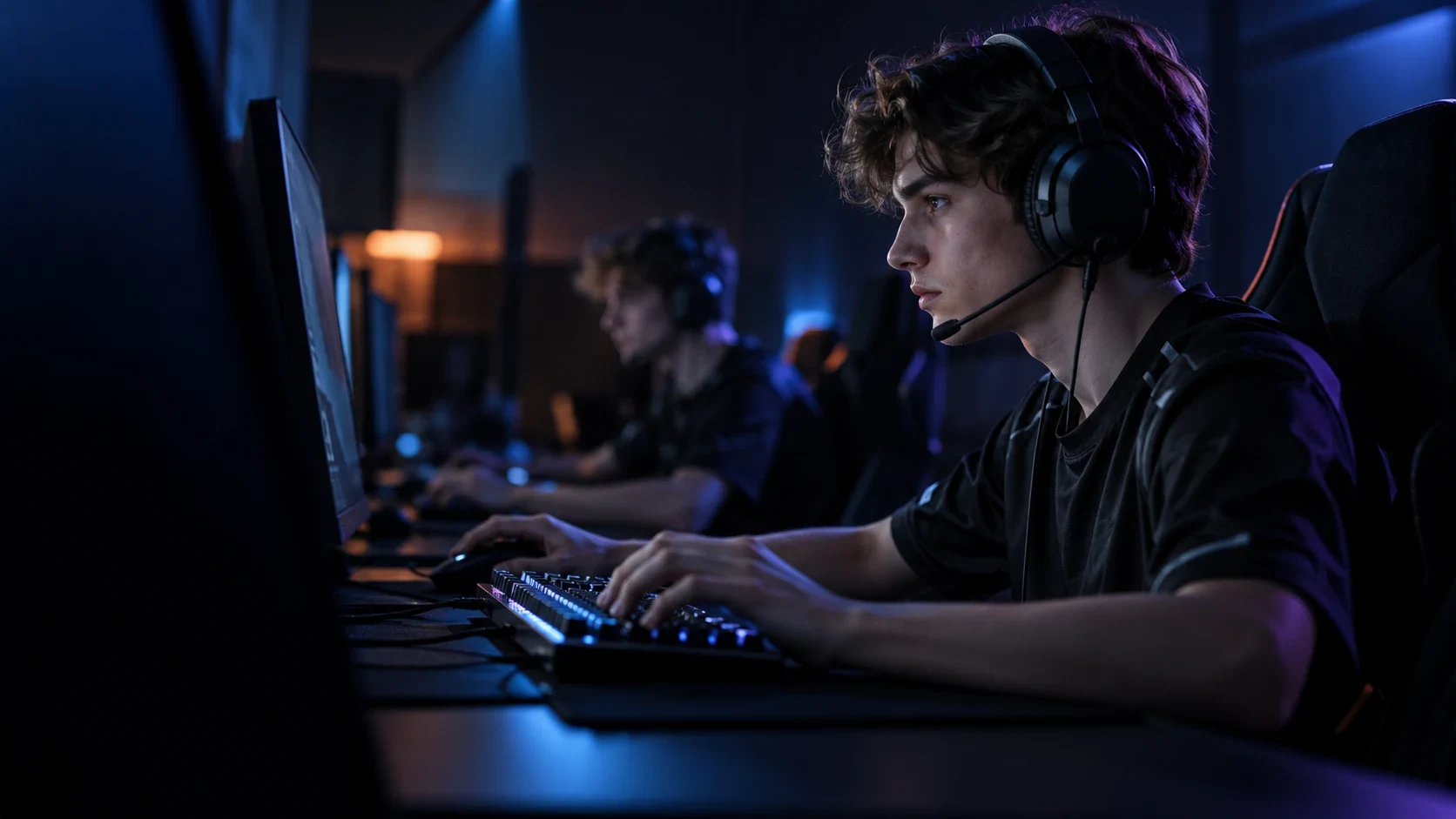 Иллюстрация: игрок за компьютером